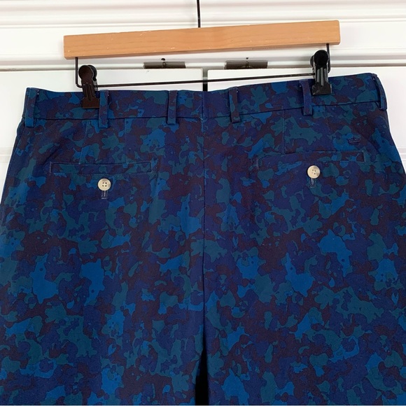 Peter Millar Golf Shorts Blue Camo Print Crown Sport Lightweight Performance 35 - Picture 4 of 7